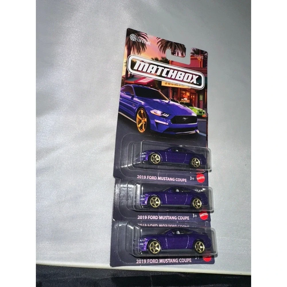 Matchbox 2019 Ford Mustang‎ Coupe Purple Coffee Cruisers 02/05 Lot of 3 Mattel